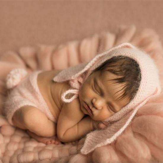 Yenidoğan Gösterimi ve Dekorasyonu İçin Bebek Fotoğrafçılığı Örgü İp Battaniye