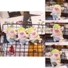 Adorable Cartoon Green Plush Pig Keychain Miniature Soft Stuffed Toy For Bags