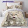 Persian Cat Pattern Bedding Quilt Set Quilt Cover Pillowcase Home Decoration Gift (1 * duvet cover + 2 * pillowcase, without core)