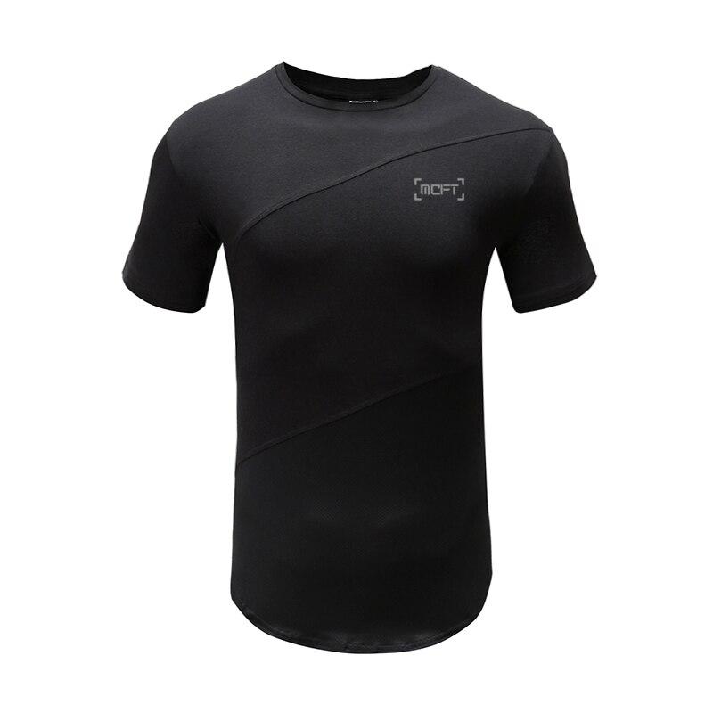 

Muscleguys, мужские новые свежие и дышащие топы, лоскутная хлопковая и сетчатая футболка для фитнеса, бодибилдинга, тренировочная одежда с короткими рукавами XL чёрный