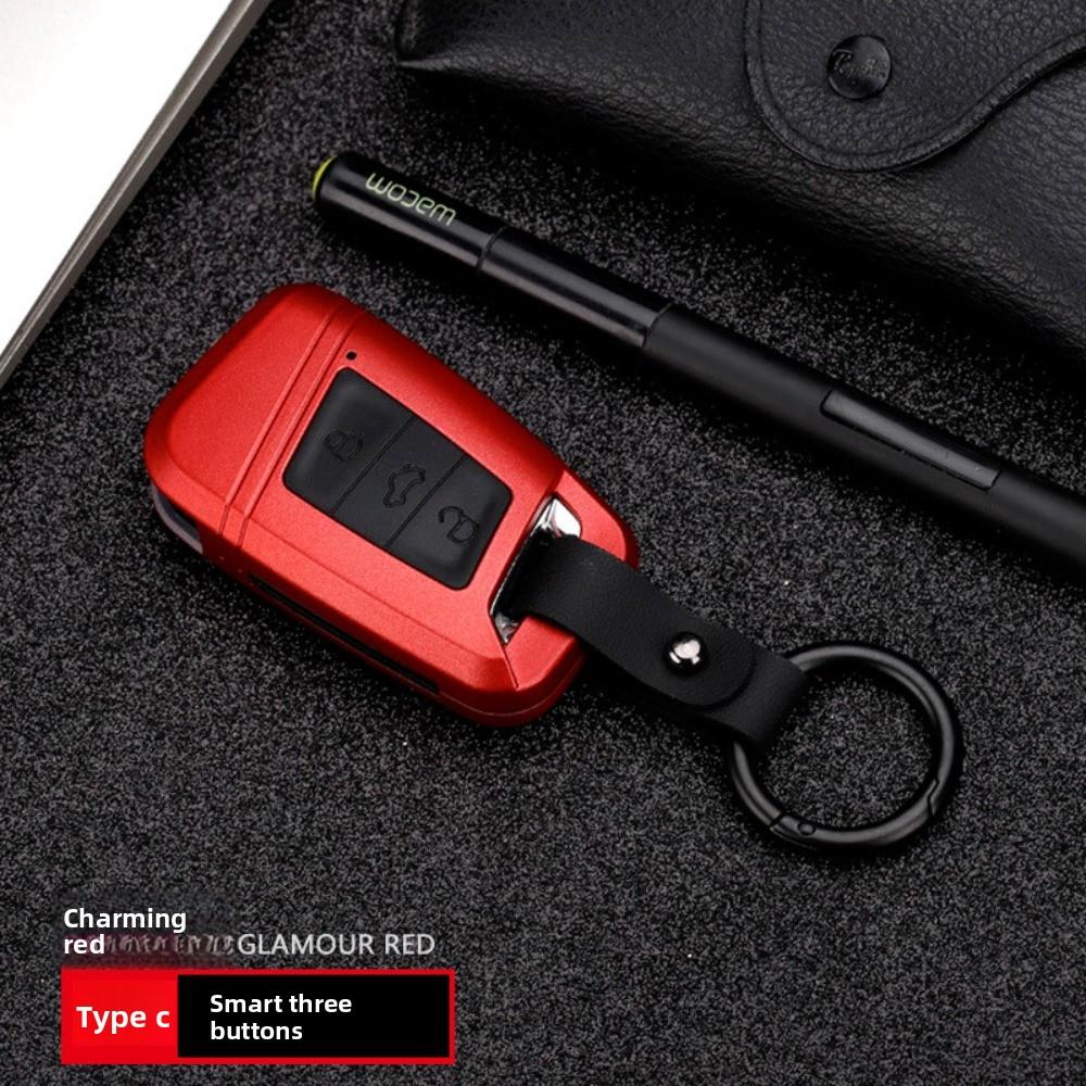 For VW Key Case for Magotan Passat Tiguan L Touareg Golf T-Roc Sagitar Car Keys Holder