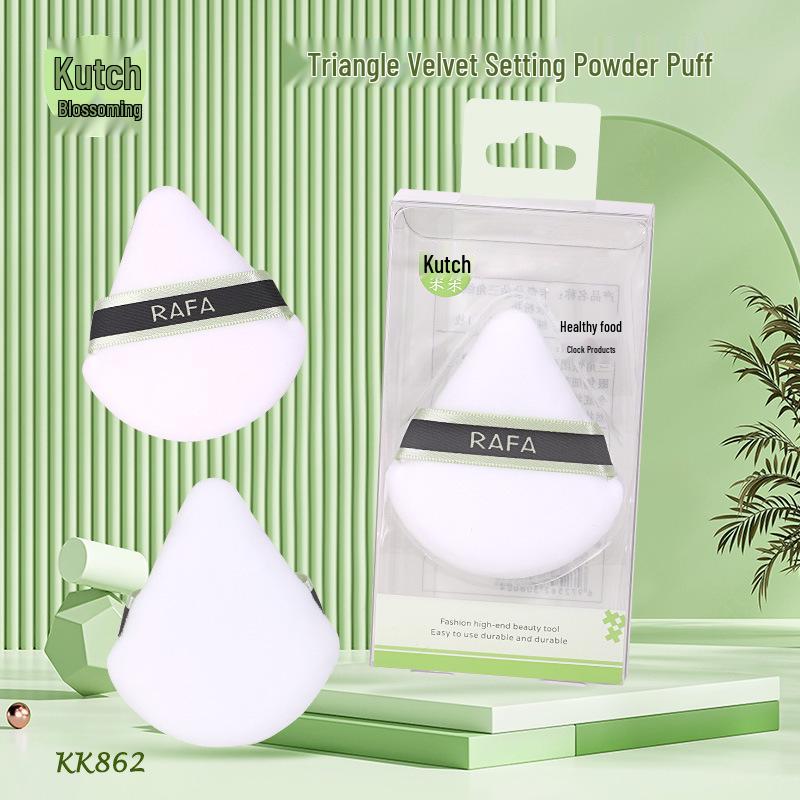

Kaqiduo Double-Sided Triangle Suede Powder Puff for Loose or Pressed Powder