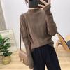Base Layer Sweater Loose Half Turtleneck Knitted Sweater for Women Casual Long-sleeved Pullover for Autumn and Winter