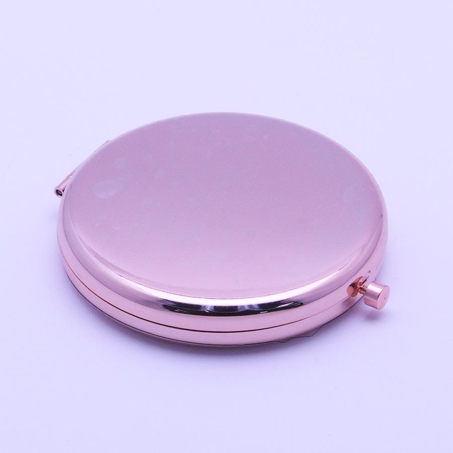 Portable Double-Sided Metal Folding Makeup Mirror for Men and Women