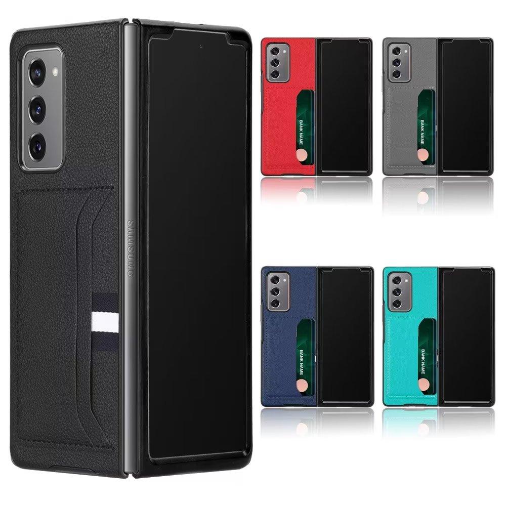 High Quality For Samsung Galaxy Z Fold3 2 3 Fold 4 5g Case Litchi Pattern Card Leather Cover