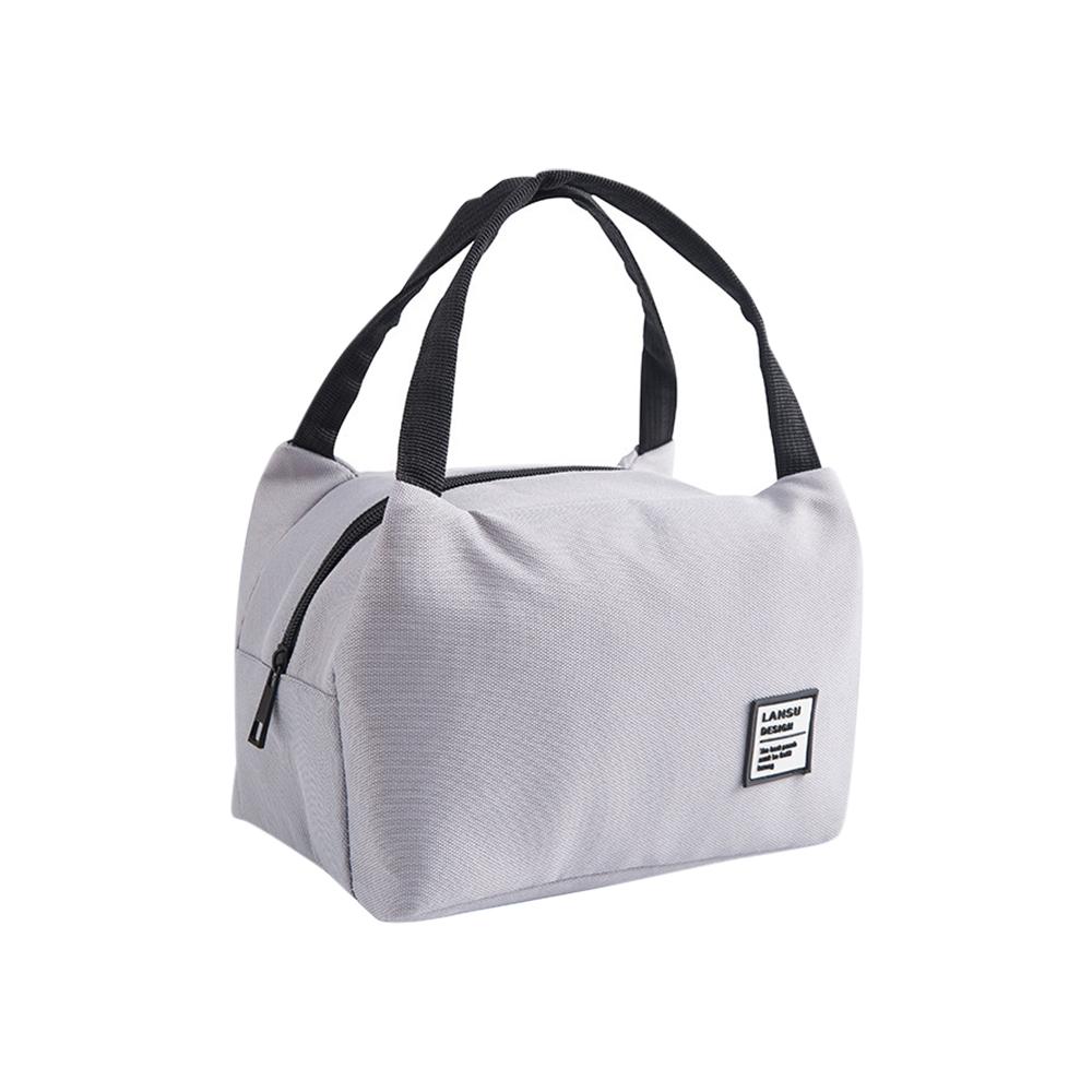 

Lunch Bag Portable Oxford Lunch Bag Thermal Insulated Lunch Box Tote Cooler Bag Bento Pouch Lunch Container Food Storage Bags світло-сірого кольору