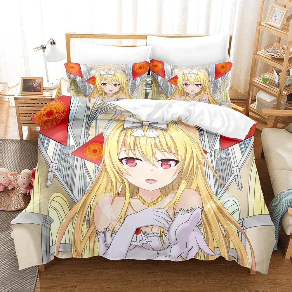 Comforter Anime Arifureta Bedding Set Full Double Single Duvet Bedroom Sets From Commonplace To The World'S Strongest
