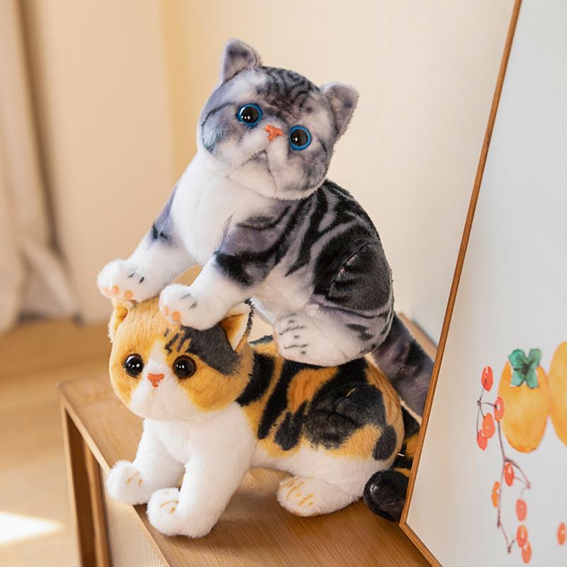 Super Likfelike Fat Face Cat Peluche Imbottito Mela Faccia Tigre Modello Gattino Animali Simulati Decorazione Casa Regalo per Bambini