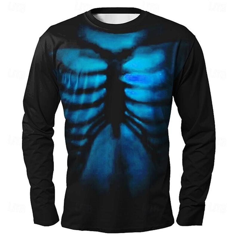 Fashionable Green Muscle T-shirt Men's Superhero Compression Shirt Top Men's Long-sleeved Fitness Suit Cosplay Party Costume
