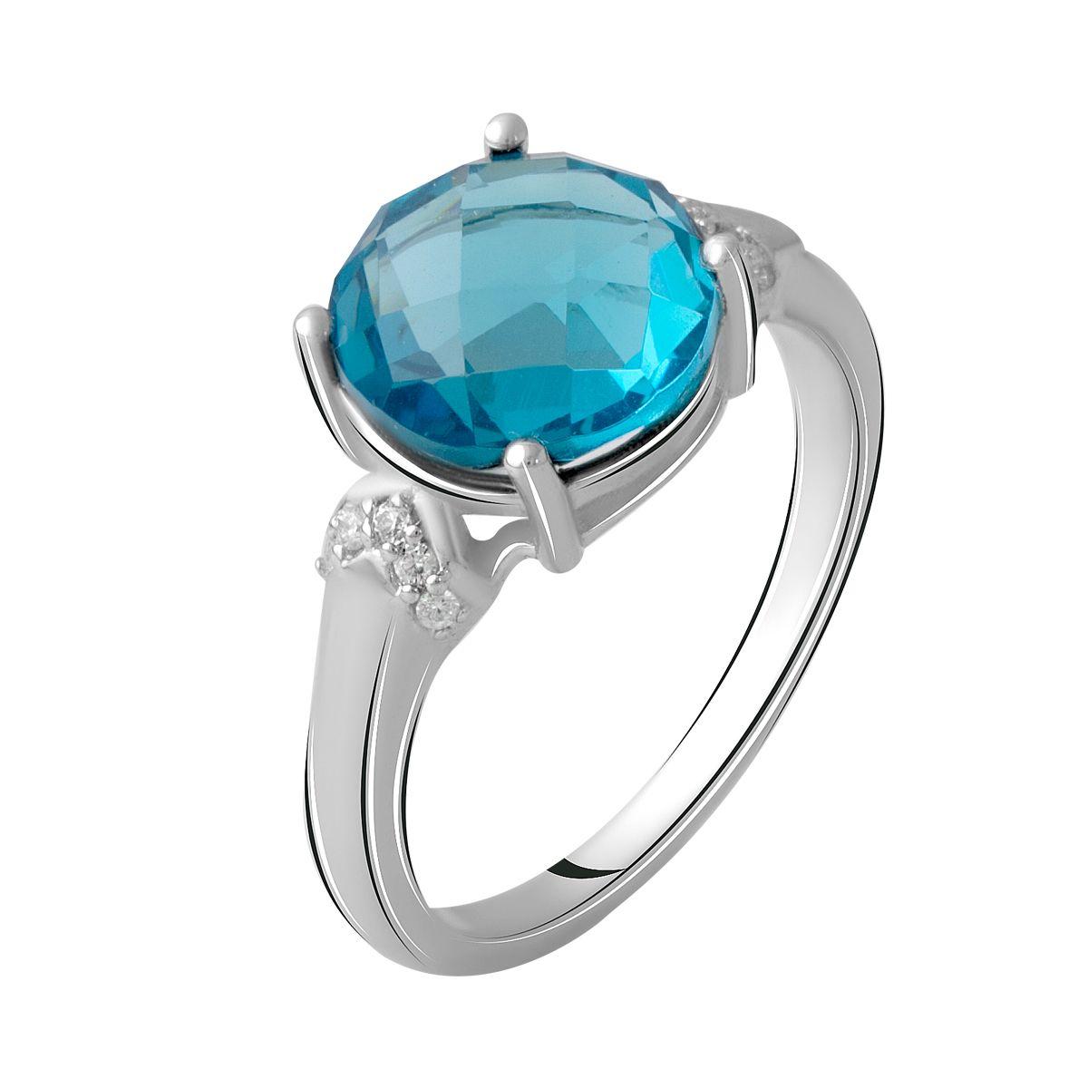 

Срібна каблучка ProJewelry з натуральним топазом Лондон Блю 3.36ct (2062561) 17.5 розмір 17.5 синій