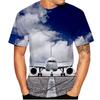 Nieuwe Vliegtuig 3D Print T-shirts Vliegtuig Streetwear Mannen Vrouwen Mode Oversized Korte Mouw T-shirt Mannen T-shirts Tops Mannen Kleding