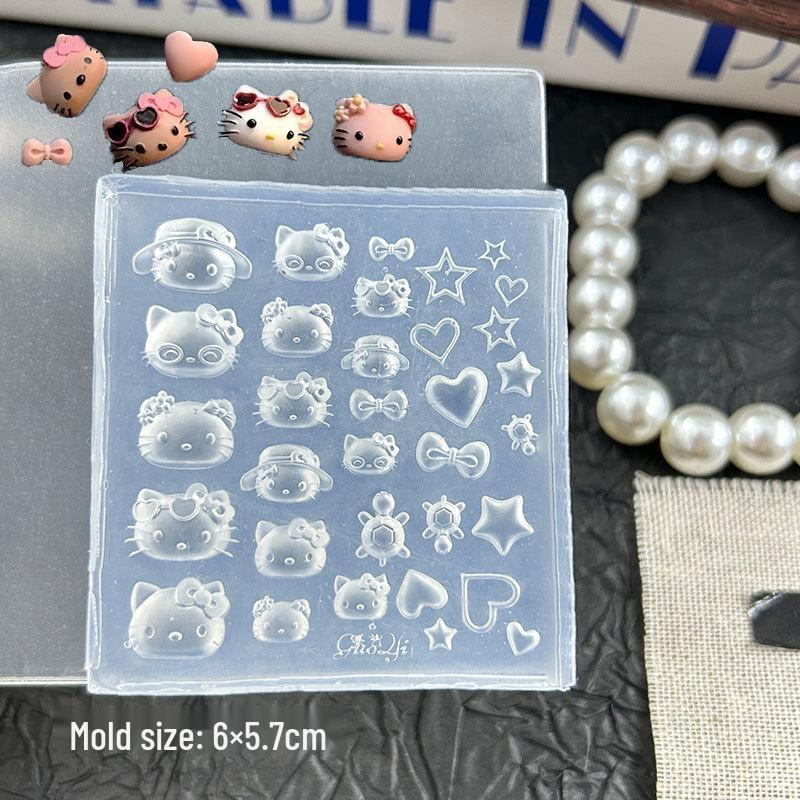 High Transparency Ice Flower Embossed Crystal Butterfly Nail Art Gel Mold
