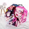 1pc Outdoor Umbrella with Anime Characters - Automatic Opening/Closing Umbrella with Portable Tri-Fold Design, 8-Rib Iron Frame, Perfect Gift for