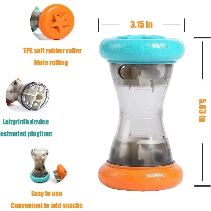 1pc Interactive Dumbbell Design Dog Toys Leaking Food Toy For Dog Slow Feeder Chew Toy Puzzle Interactive Toy 1pc Interactive Du