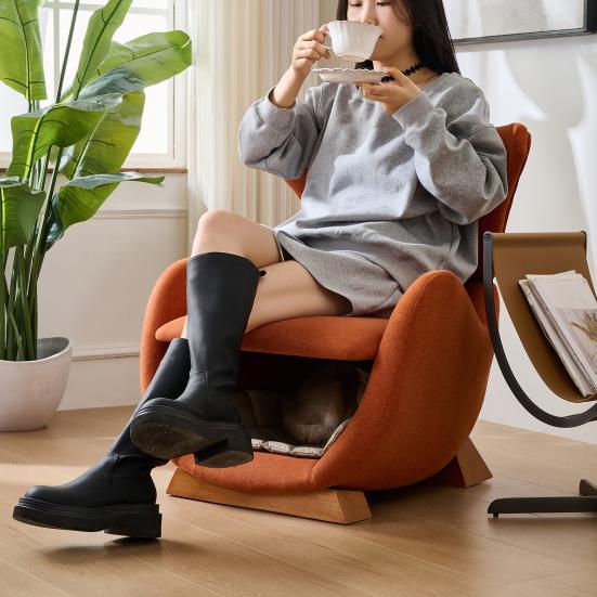 Designer Lounge Chair In Whale Shark Look, Pet-Friendly Lounge Chair, Offers Cats And Small Dogs A Place To Retreat, Anti-Cat Scratch Fabric, Single