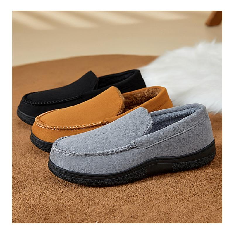 Fashion Men's Winter New Warm and Plush Fashionable Flat Cotton Shoes Comfortable Snow Boots Men's Plus Size 40-47