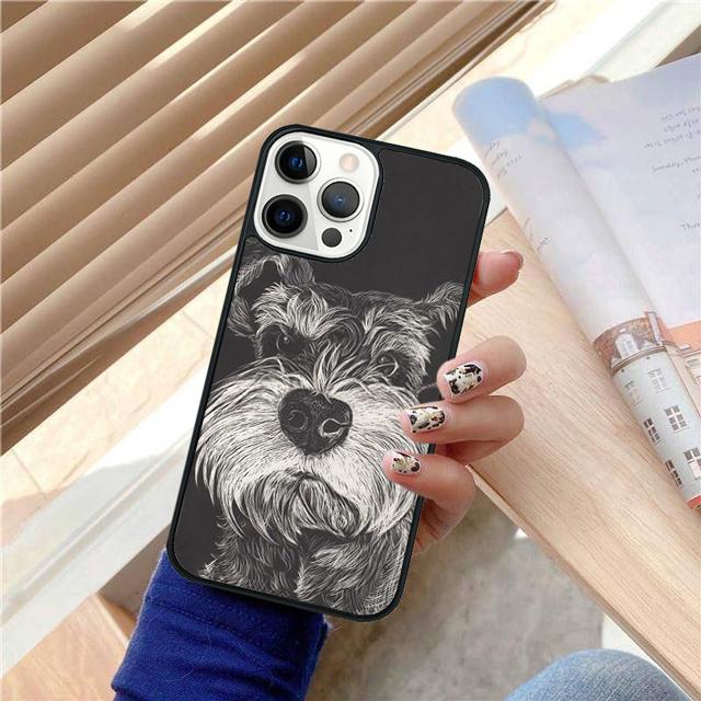Lovely Dogs Schnauzer Phone Case Cover For iPhone 17 Air 15 16 14 13 12 Pro Max 11 Pro Max Plus Coque Shell