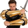 Shiny Metallic Knight Arm Guard Role Playing Cosplay Arm Cuff Medieval Bracers  Renaissance Party