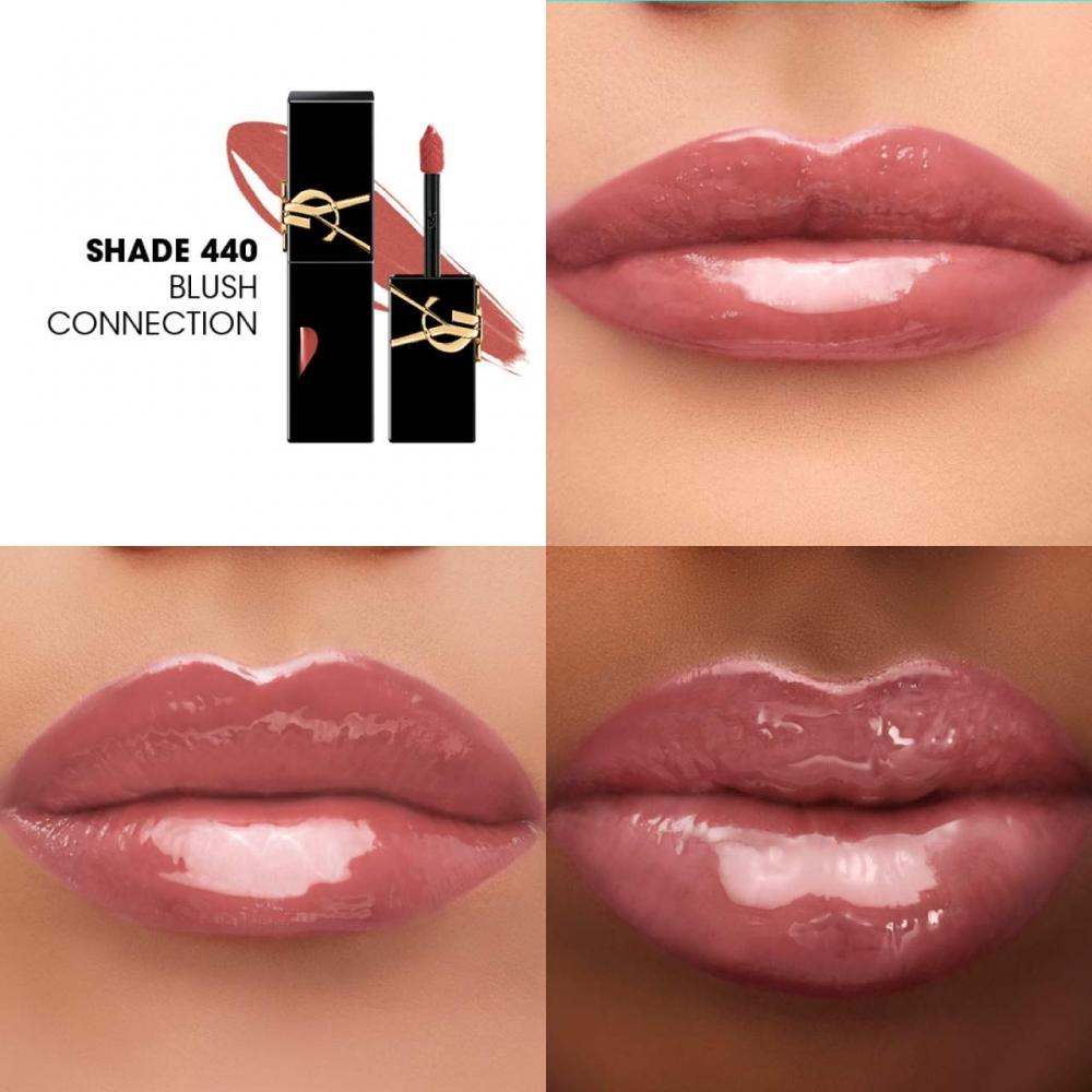 Yves Saint Laurent The Inks Vinyl Cream High Shine Lip Stain 0.18 Oz   5.5 Ml 440 Blush Connection Peachy Pink Nude