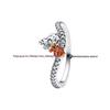 Women's Fashion S925 White Copper Ring with Diamond Inlay - Light Luxury Couple's Niche Design