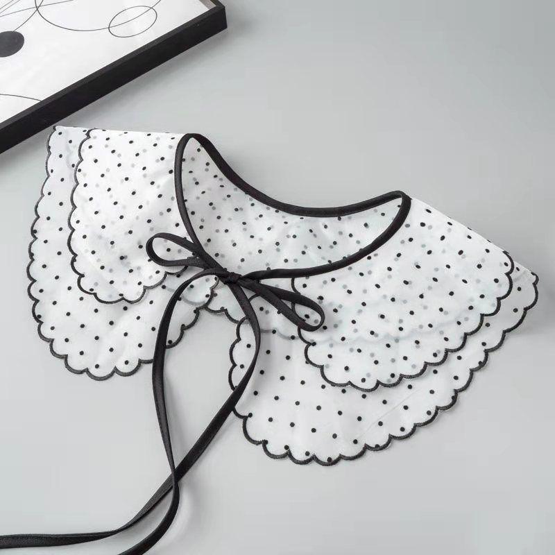 

Женская шаль с вышивкой, кружевом и воротником «Питер Пэн»