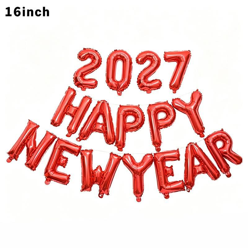 2027 Number Balloons 16In Large Number Foil Balloon 2027 New Year Christmas Graduation Birthday Party Decoration