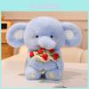 Small Elephant Plush Toy With Rose Flower Decoration For Gift And Home Decor