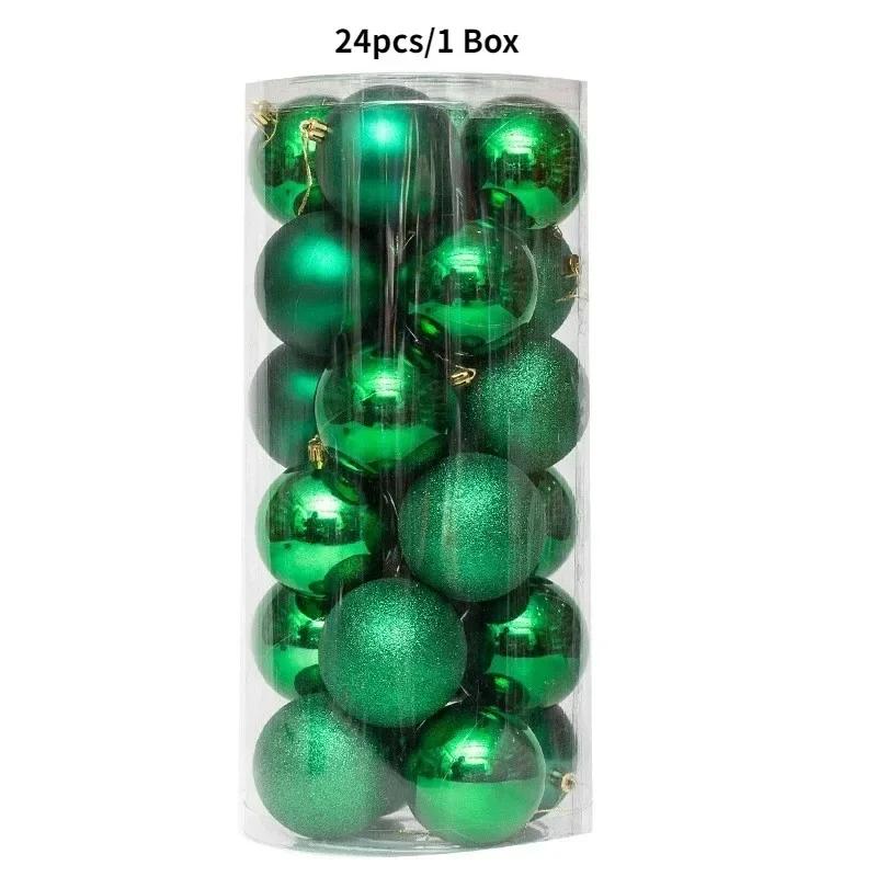 24Pcs 3CM Christmas Balls Decorations Christmas Tree Ornaments Ball Hanging Pendants Home Party Decor New Year Navidad Decor