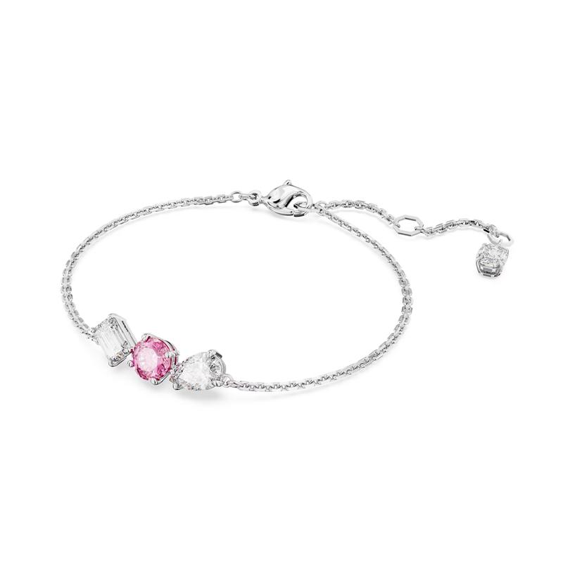Swarovski Mesmera Series Mixed Cut Rhodium Plated Bracelet Women's Silver 5668361