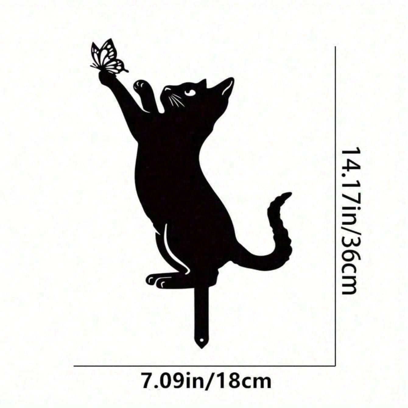 

Modern Cat Silhouette Outdoor Garden Statue Lawn Patio Decor Unique Gift TY3156-03 різнокольоровий