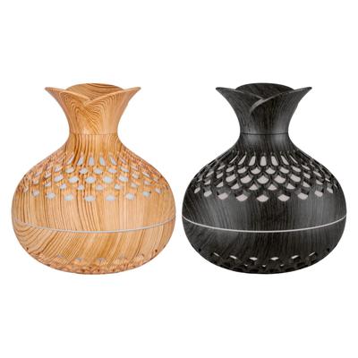 Wood Grain Vase Humidifier Portable Lightweight Compact No Noise Automatic