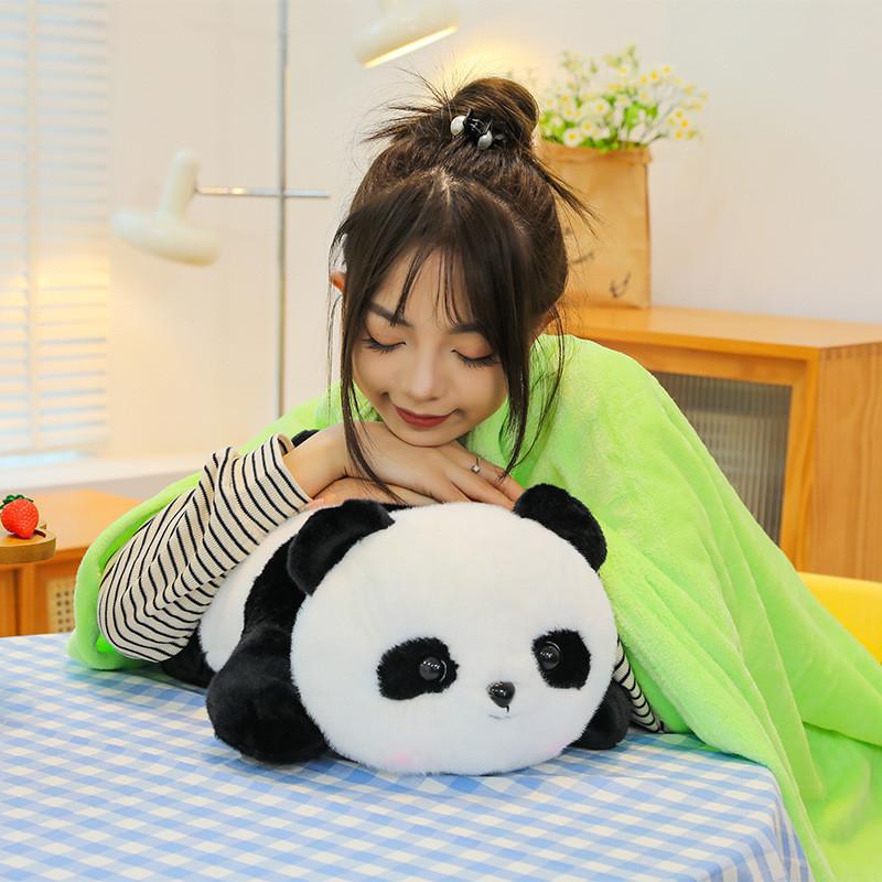 Adorable Panda Plush Toy Blanket And Pillow Soft Comfortable Gift For Friends