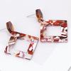 Korean fashion retro long earrings acrylic geometric earrings