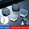 Zestaw Modyfikacyjny do Casio A168 A168WG|Koperta ze Stali Nierdzewnej, Metalowa Bezel, Pasek Zegarka, Szklana Soczewka i Wodoodporny Pierścień Akcesoria Zamienne