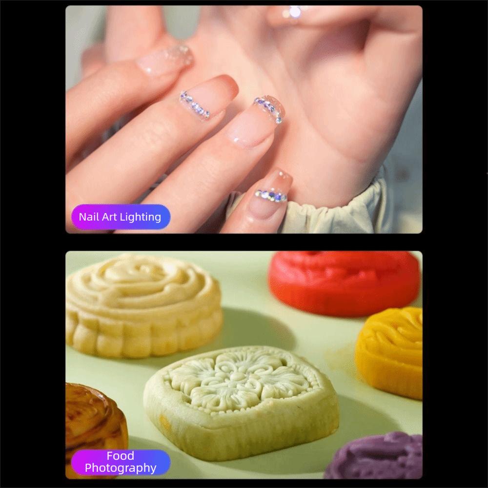 Tragbares Selfie-Fülllicht RGB Dreifarbig Einstellbar Fotografiebeleuchtung Handheld mit Klemme Handy-Fülllicht Outdoor