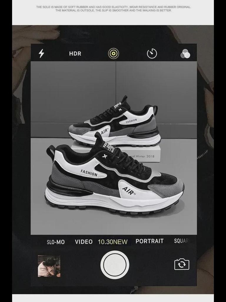 2024 Herr Vattentäta Halkfria Sportskor i Läder: Ledigt & Trendigt för Höst- & Sommarjobb