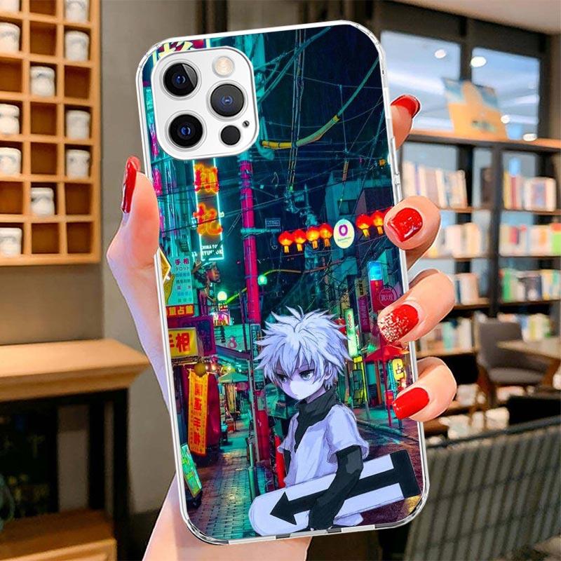 

Hunter 16E X Killua Cover Phone Case For iPhone 16 17 Air 15 14 Pro Max 16E Phone Case 13 Mini 12 11 7 SE 8 Print Pattern Fit Ca iPhone 14 Plus