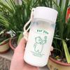 Students Outdoor Portable Clear Frosted Water Cup Transparent Water Bottle