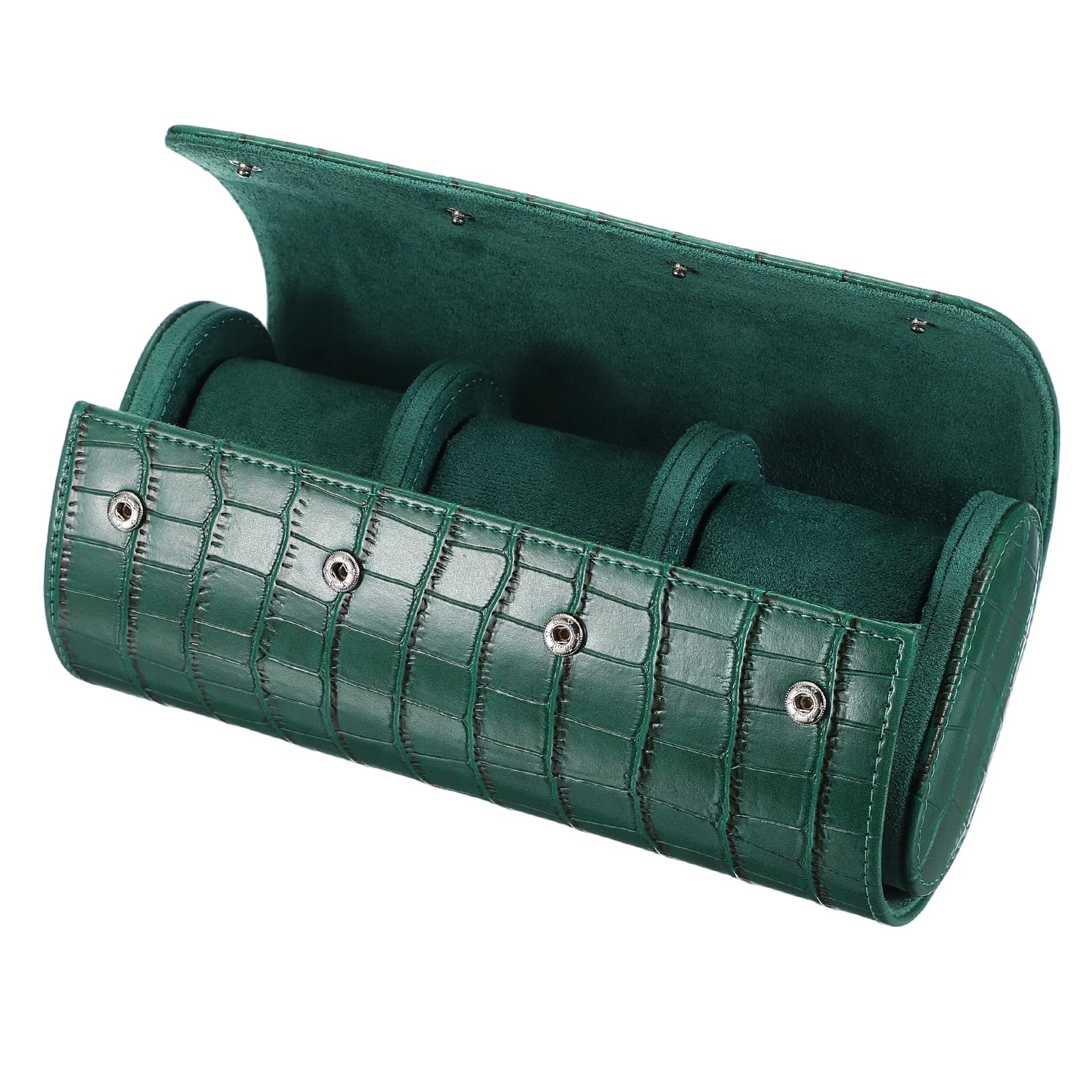 

uxcell Men s Watch Travel Case, Crocodile Pattern Leather, Portable Watch Storage Box, Perfect for Christmas, Birthday, and Anniversary Gifts, 3