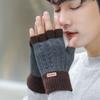 Men Men  Men Cold Protection and Warmth  Students Knitted Woolen Yarn  Exposed Fingers  Cycling with Fleece Writing