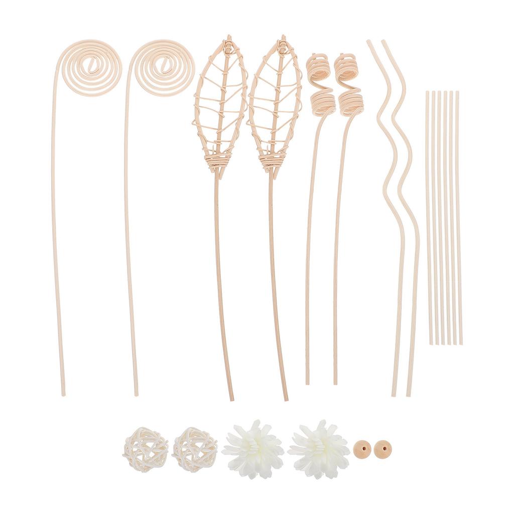 20Pcs Reed Diffuser Sticks Natural Rattan Aroma Adjustable Scent Essential Oil Diffuser for Living Room Office Air Freshener