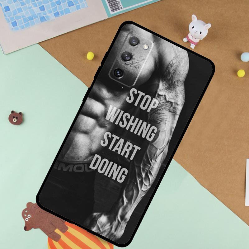 Bodybuilding Gym Fitness Soft Case For Samsung Galaxy S25 Ultra S9 S10 S20 S21 S22 S23 S24 Plus S24 FE Funda Cover