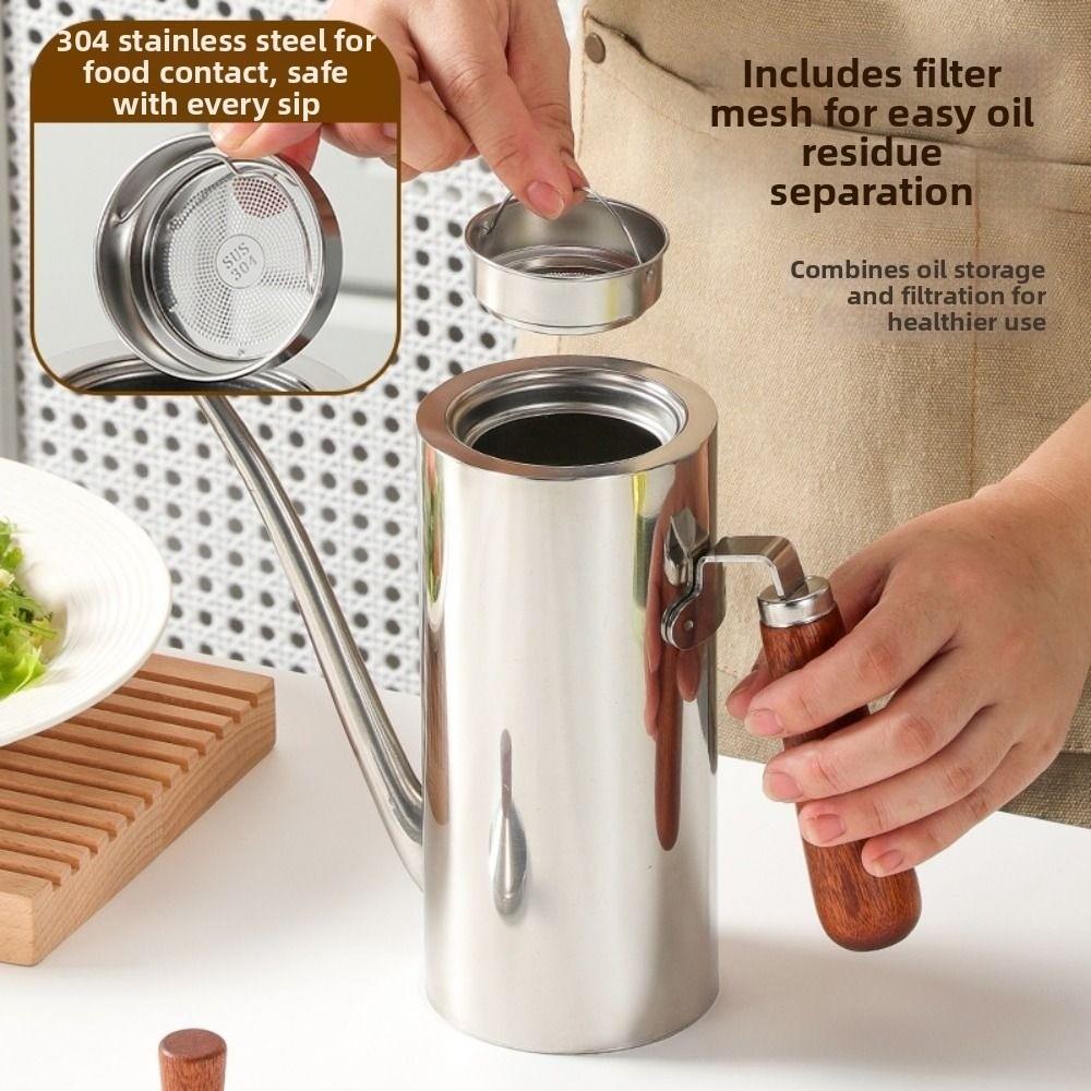 Drip-Proof Kitchen Oil Bottle Large Capacity Condiment Dispenser Olive Oil Jug Cooking Equipment