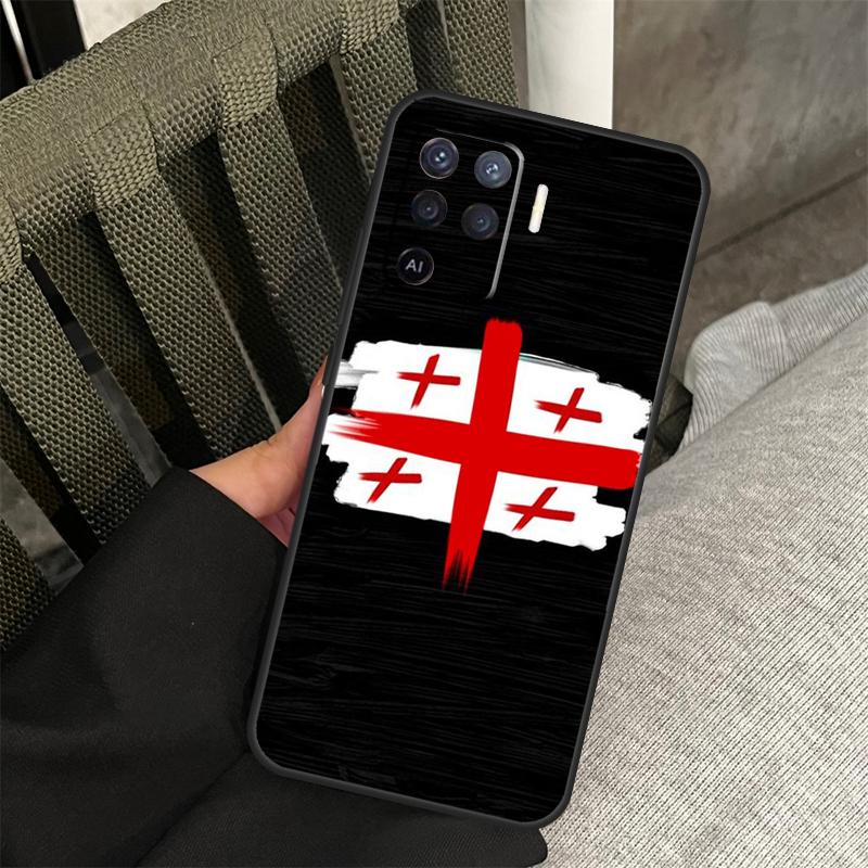 Georgia Flag Case For Oppo A38 A18 A58 A78 A98 A79 A40 A60 A80 A16 A76 A96 A15 A74 A94 A54 A77 A17 Cover