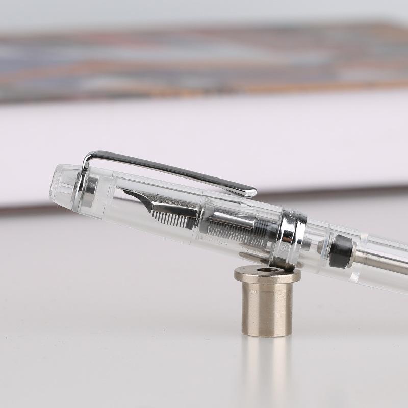 PENBBS 268 Vacuum Filling Fully Transparent Fountain Pen Resin Iridium EF/F/M Nib Writing Gift Pen Office Supplies Stationery