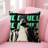 JJc ReyesS Rapper Cushion Cover Natural Linen Pillow Case DoubleSided Print Decorative Sofa Pillowcase Home Decor Gift