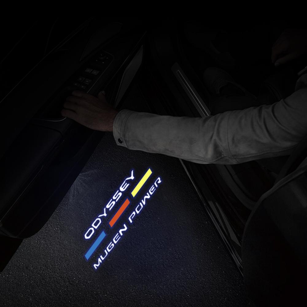 For Honda Acc02pcs/set For Honda Accord Odyssey Elysion CR-Z Spirior Auto Accessories Car Door Welcome Light Led HD Projector Lamp