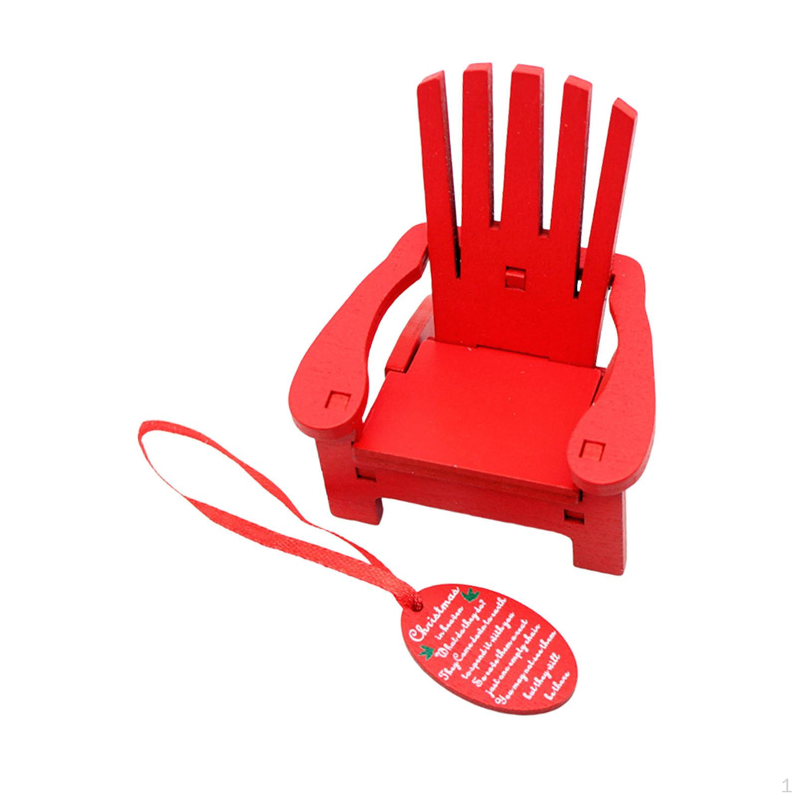 

Miniature Rocking Chair Christmas Decor Festive Scenes Pendant Mini Beach Ornament красный