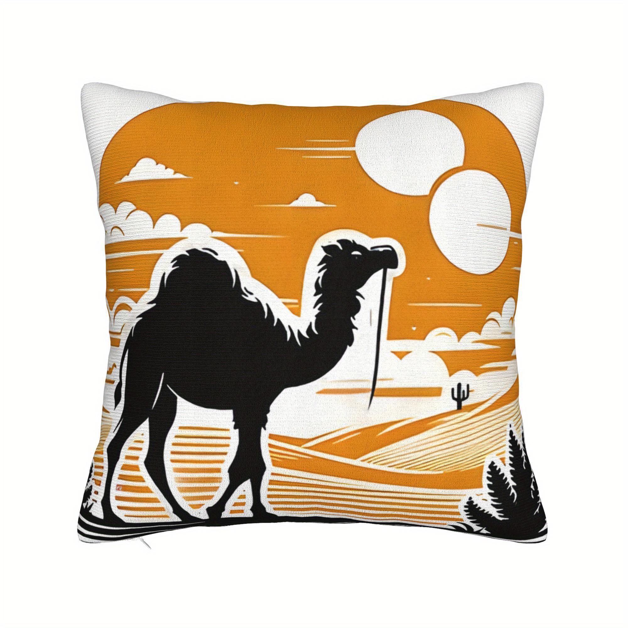 pc Desert Camel Camel Bedroom Soft Machine Washable Without Pillow Cores 40x40cm