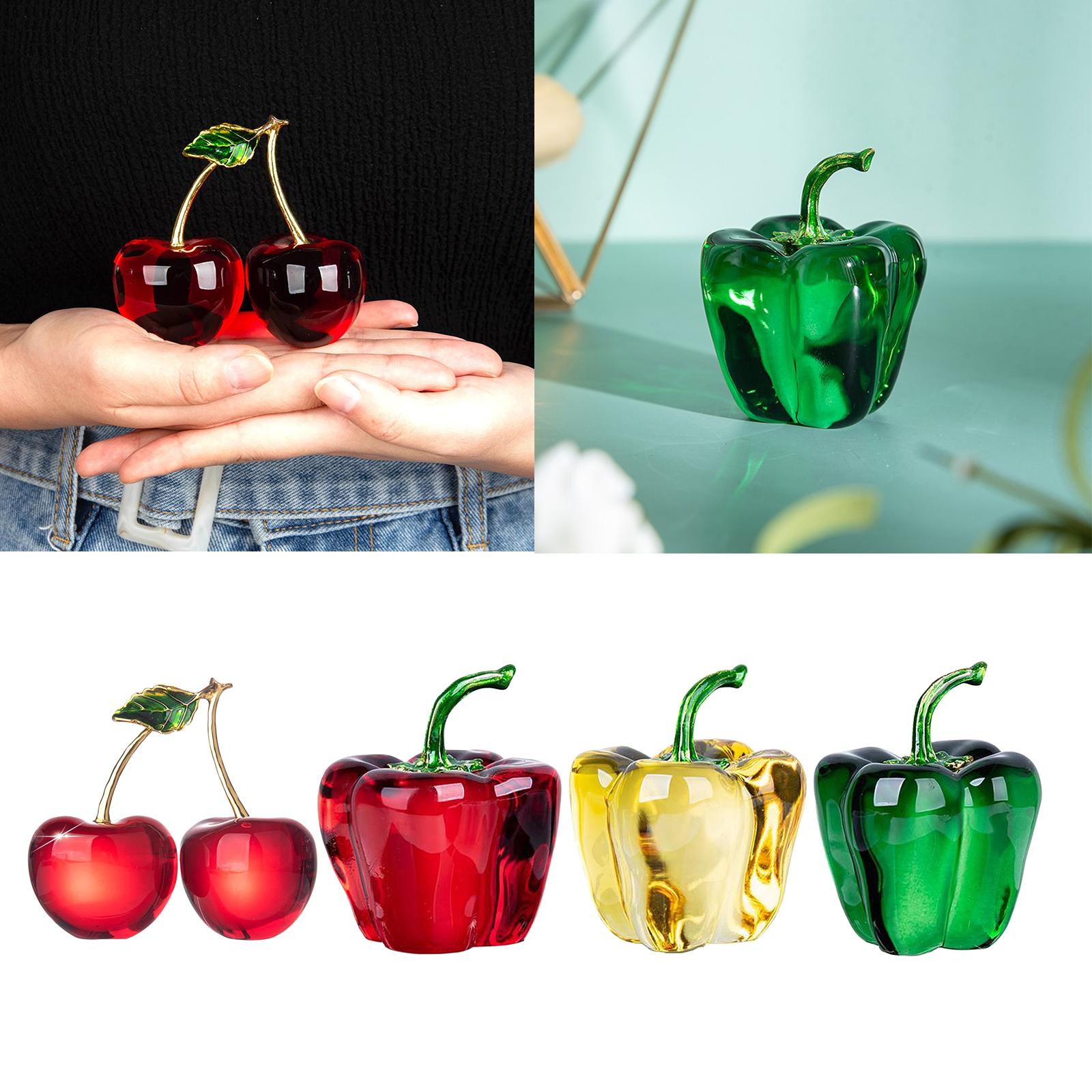 3D Crystal Fruit Art Fruit Collectible Figurines Gifts for Valentine's Day Gifts